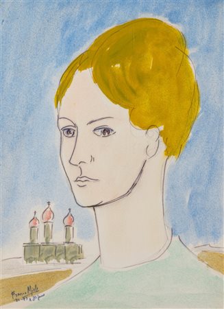 Franco Miele (Formia 1924 - Roma 1983)  - Volto, 1972/73