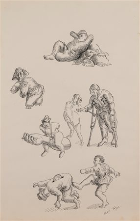 Roland Topor (Parigi 1938 - 1997)  - Studi di figure