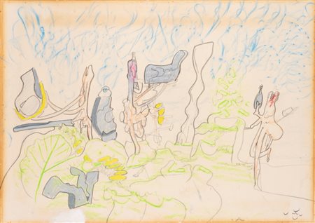 Roberto Sebastian Matta (Santiago Del Cile  1911 - Civitavecchia 2002)  - Le poltrone, 1965