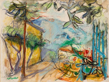 Gino Moro (Milano 1901 - 1976)  - Paesaggio