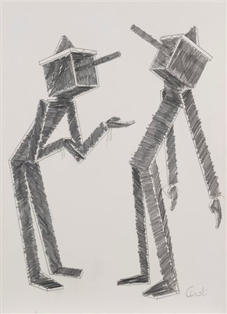 Mario Ceroli (Castel Frentano 1938)  - Lotto di due disegni
