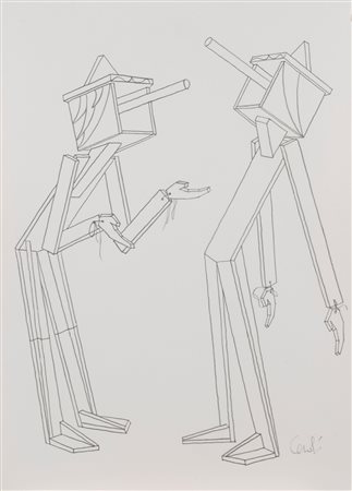 Mario Ceroli (Castel Frentano 1938)  - Lotto di tre disegni