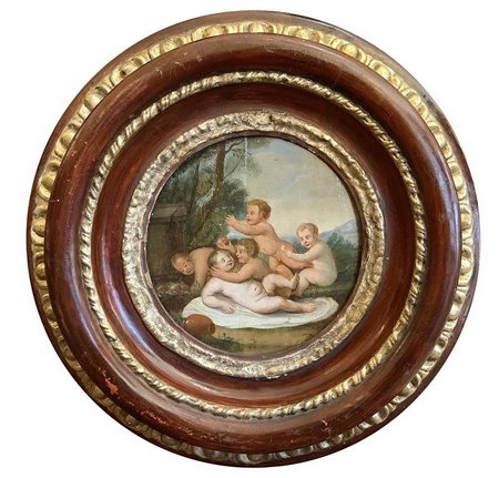 Jan Van Kessel il Vecchio (attribuito a) (Anversa 1626 - Anversa 1679)  - Gioco di Putti