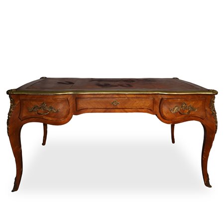 Scrivania bureau plat con dettagli oro
