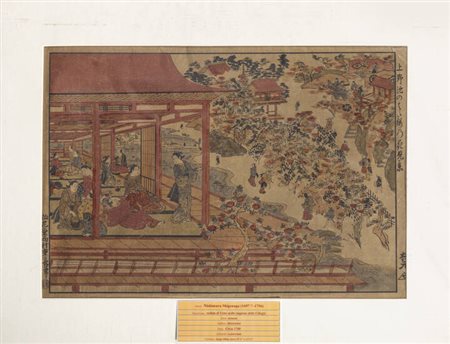 SHIGENAGA NISHIMURA<BR>1697? - 1756<BR>"Veduta di Ueno nella stagione delle Ciliegie", 1740 circa