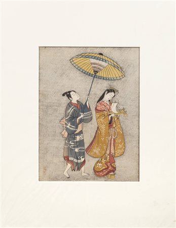 HARUNOBU SUZUKI<BR>Edp (Giappone) 1724- 1770 Tokyo<BR>"Le vele che rientrano al porto"