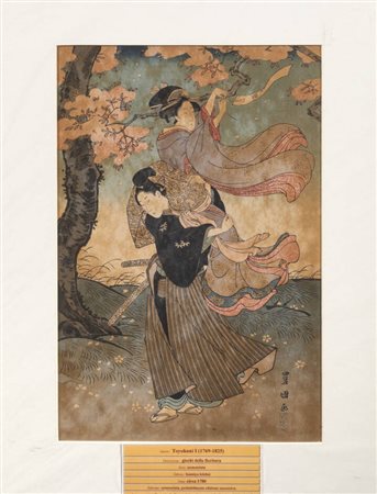 TOYOKUNI UTAGAWA<BR>Tokyo 1769 - Tokyo 1825<BR>"Giochi della fioritura", 1780 circa