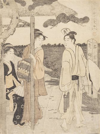 SHUNSHO KATSUKAWA<BR>Stampa con figure femminili, 1782-1783 circa