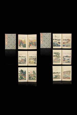 KATSUSHIKA HOKUSAI<BR>Tokyo (Giappone) 1760 - 1849<BR>"Sguardo d'insieme su entrambe le sponde del fiume Sumida"
