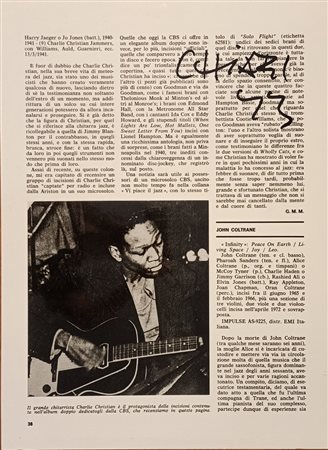 CHIARI GIUSEPPE Firenze (Fi) 1926 Charlie Christian 1973 Serigrafia su lastra...