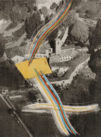 FRATTINI VITTORE Varese (Va) 1937 Paesaggio Litografia su carta 70,00x50,00...