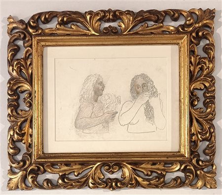 ALBERT HERMANN Ansbach (Germania) 1937 Frohes fest 1996 Disegno su carta...
