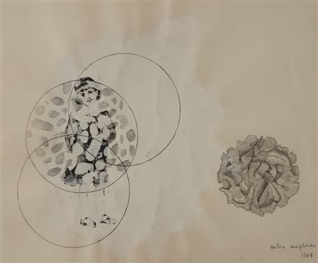 MAGLIONE MILVIA Bari (Ba) 1934 Senza Titolo 1964 Tecnica mista su carta...