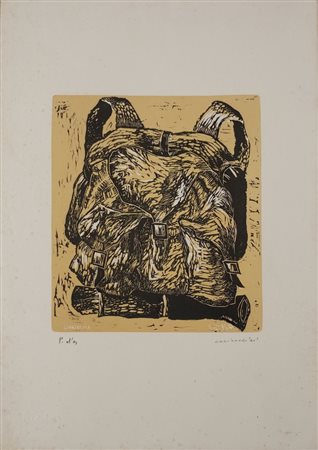 BRINDISI REMO Roma (Roma) 1918 Senza Titolo Linografia P.D.A. 47,00x33,00...