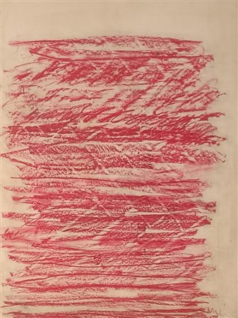 MELONI GINO Varese (Va) 1905 Composizione rossa 1968 Pastello rosso su carta...