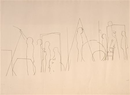 CEROLI MARIO Castel Frentano (Ch) 1938 Geomanzia 1972 Litografia su carta es....
