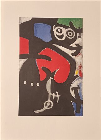MIRÒ JOAN Barcellona (Spagna) 1893 Femme et oiseaux 1987 Stampa 52,00x37,00...