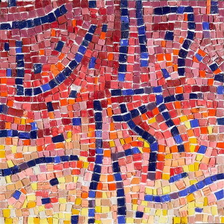 CLAUDIO VERNA, Lotto composto da cartone preparatorio e mosaico