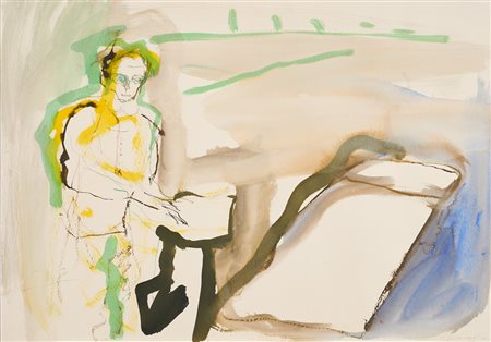 ERNESTO TRECCANI, Paesaggio con figura