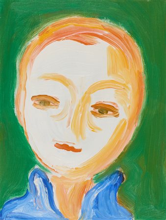 VIRGILIO GUIDI, Testa fondo verde