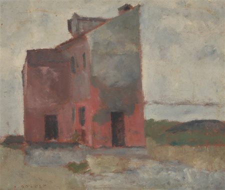 CORRADO BALEST, Paesaggio con rovina