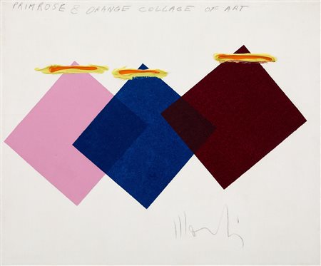 ALDO MONDINO, Primrose & orange collage of art