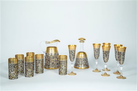 Servizio completo in cristallo della collezione Jardin de Paul