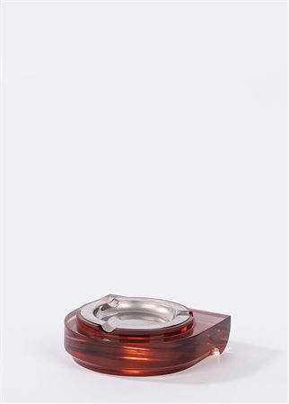 Posacenere in perspex e metallo, anni '70 del Novecento