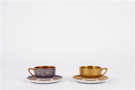 Due tazzine in porcellana con piattino, Rosenthal