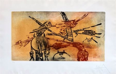 Wilfredo Lam "Senza titolo" 1965