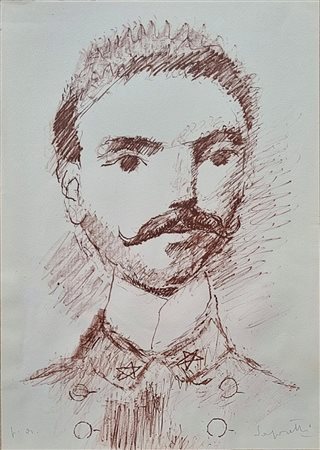 SAPORETTI ADOLFO Ravenna 1907 - Milano 1974 "Busto di ufficiale"