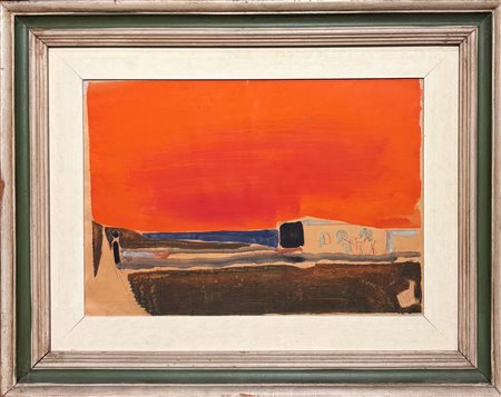 Renato Borsato (1927 - 2013) 
Ustica 1968
Tecnica mista su carta applicata su tela 36 x 50 cm