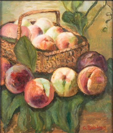 Krikor Bedikian (1908 - 1981) 
Natura morta 
olio su tela 35 x 30 c,