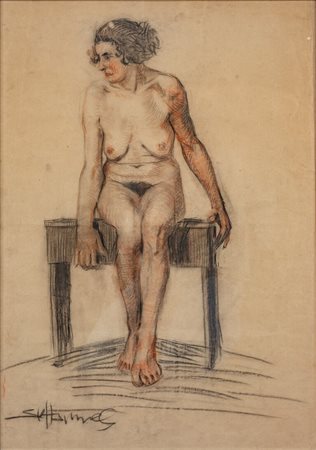  
Nudo femminile prima metà del XX secolo
carboncino su carta 70 x 50 cm