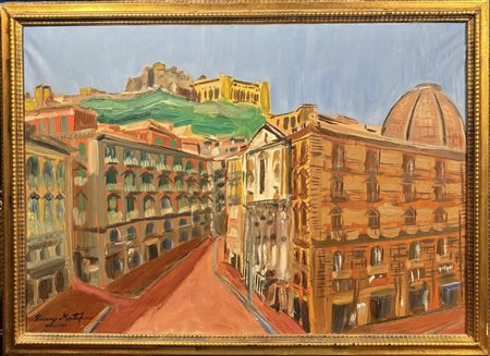 Vincenzo Montefusco (1926 - 1975) 
Napoli 1966
olio su tela 70 x 100 cm