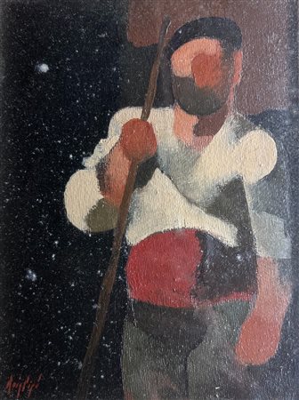 Manolo Ruiz Pipò (1929 - 1999) 
Mulero 1973
olio su tela 18 x 24 cm