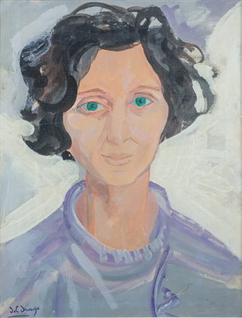 Francesco Del Drago (1920 - 2011) 
Ritratto femminile 
Olio su tela 45 x 33 cm