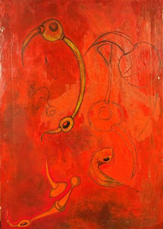  
Senza titolo (rosso) Seconda metà XX secolo
olio su tela 70 x 100 cm
