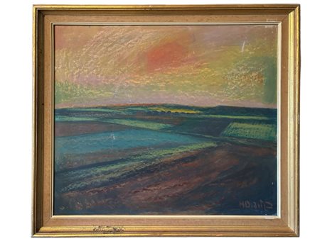 Knud Horup (1926 - 1973) 
Paesaggio 
pastello su cartone applicato su tela 59 x 69 cm
