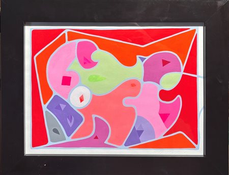 Salvatore Attanasio Avitabile (1972 - ) 
Il salottino delle amiche 2 2024
Acrilico su cartone 40 x 30 cm