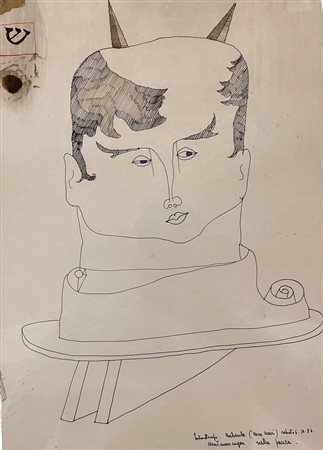 Gaetano Pompa (1933 - 1998) 
Coppia di disegni 'Mutmassungen sulla paura' 1984
tecnica mista su carta 35 x 25 cm