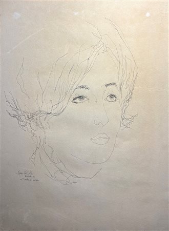 Hugo  DE SOTO (1928 - ) 
Volto femminile 
 76 x 56 cm