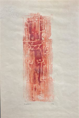Nicola Dusi Gobbetti (1954 - ) 
Composizione Astratta 1974
tecnica mista su carta 41 x 27 cm
