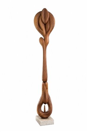 Andrea Picini (1935 - 2003) 
Interpretazione libera 
Legno di noce 220 x 25 x 25 cm