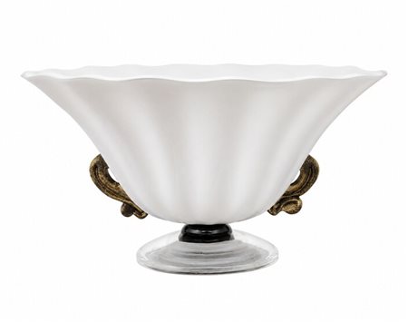  
Coppa centro tavola anni '70 del XX secolo
Vetro di Murano H. 14 x 23,5 cm