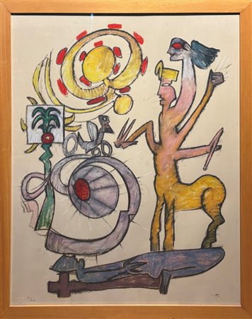 Sebastian Matta (1911 - 2002) 
Centauro 
Litografia a colori 85 x 70 cm