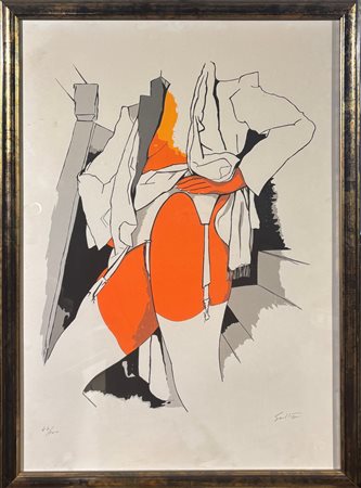 Renato Guttuso (1911 - 1987) 
Reggicalze 
litografia 70 x 50 cm