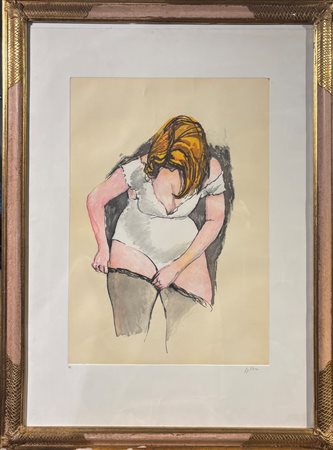 Renato Guttuso (1911 - 1987) 
Senza titolo 
acquaforte su carta 68 x 52 cm 