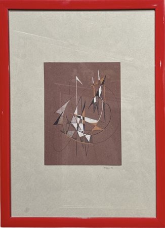  
Mario Bizzarri (?), Composizione astratta 1974
tecnica mista su carta 21 x 16 cm