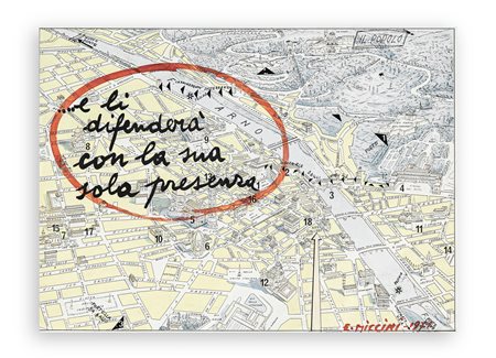 EUGENIO MICCINI (1925-2007) - …e lì difenderà con la sua sola presenza, 1971